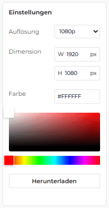 Funktionen unseres Online-Whitescreen-Tools