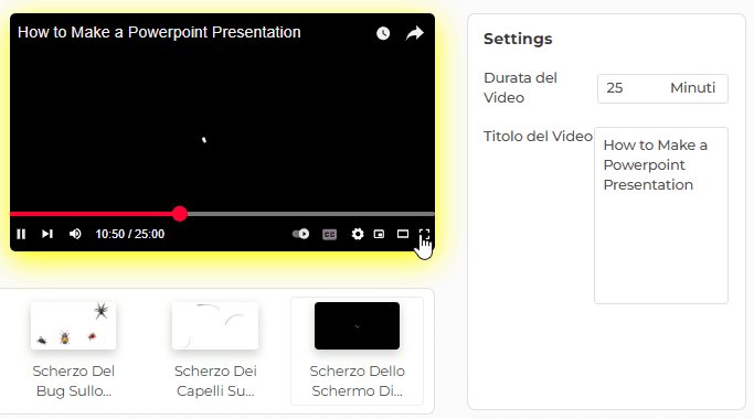 Caratteristiche della nostra schermata di caricamento di YouTube