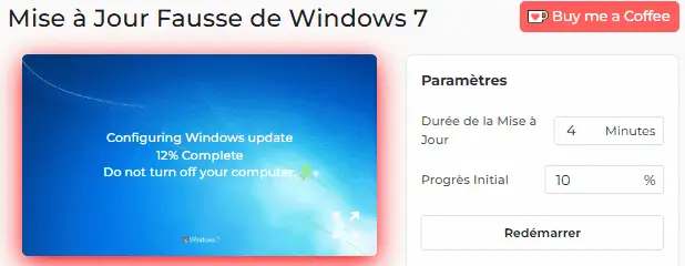 Comment utiliser notre fausse mise à jour Windows 7