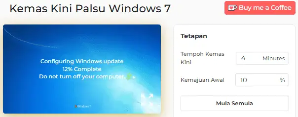 Cara Menggunakan Kemas Kini Palsu Windows 7 Kami