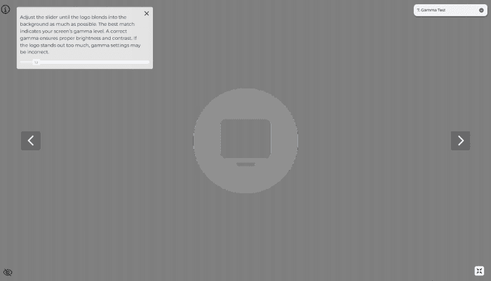 Monitor Gamma Test