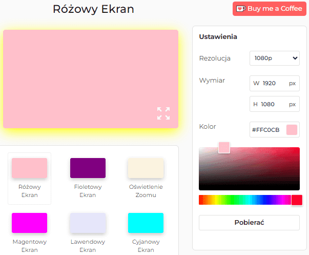 Różowy Ekran Online | Idealny Dla Relaksu I Personalizacji