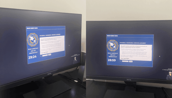Scherzo del lockdown dell'FBI durante la pausa pranzo in ufficio